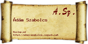 Ádám Szabolcs névjegykártya
